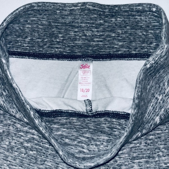 Justice Heathered Gray Kids Leggings - Picture 4 of 6